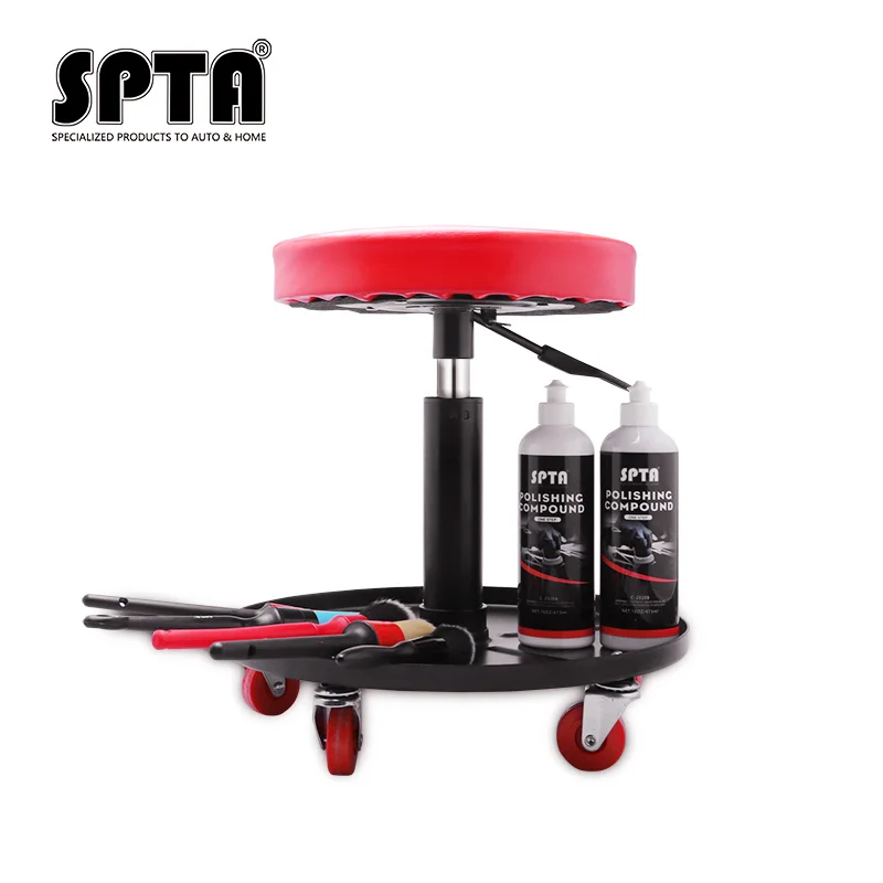 
SPTA Adjustable Rolling Backless Swivel Detailing Stool for Car Detailing  (1600156159187)