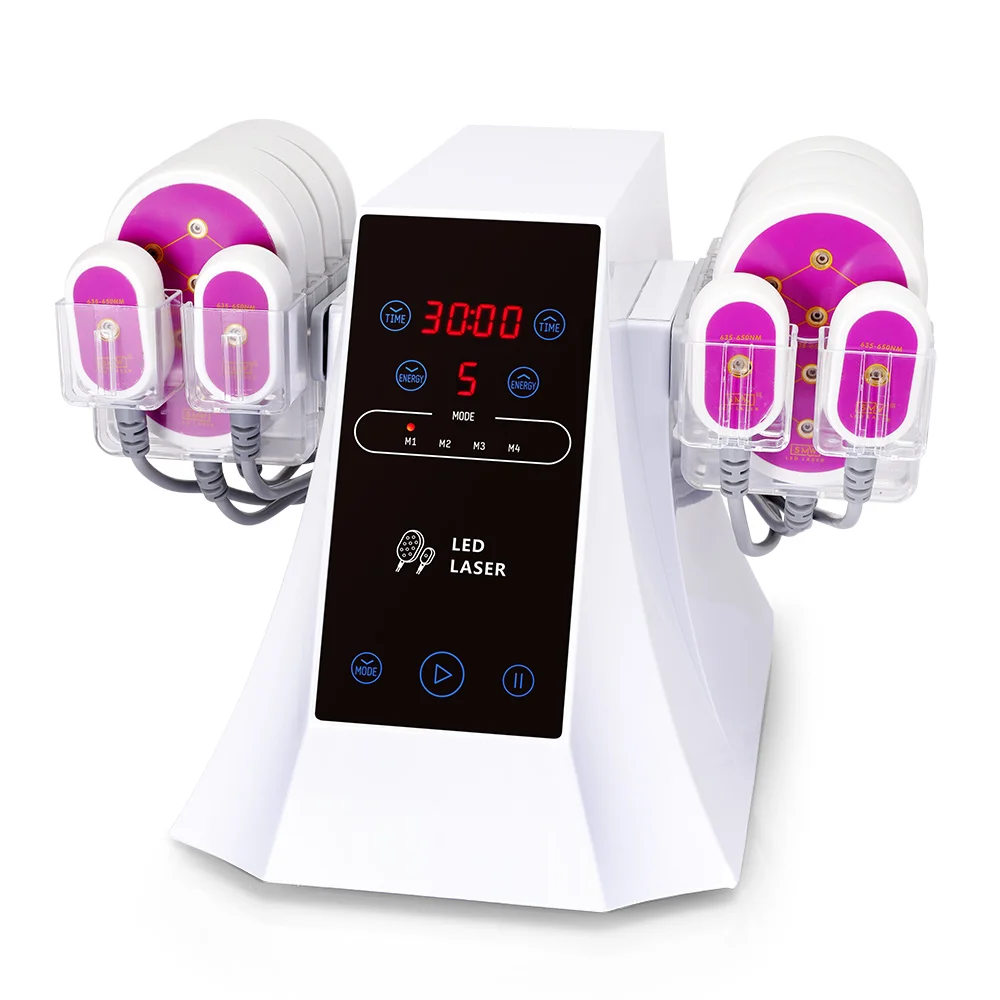 

Mychway 650 nm LED Laser 8 Big 4 Small Pads Body Slimming LipoLaser Weight Loss Beauty Machine