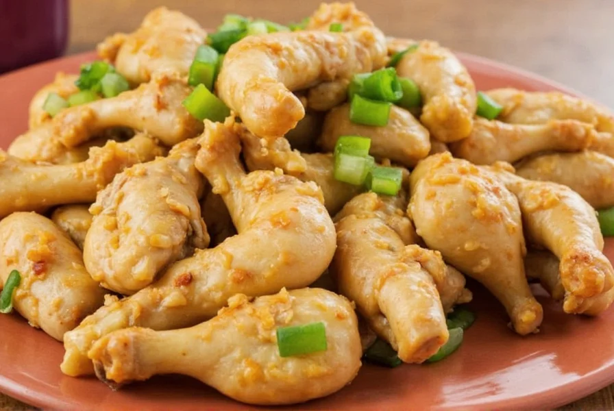 Fresh ginger and garlic ingredients for ginger garlic chicken recipe with chicken pieces