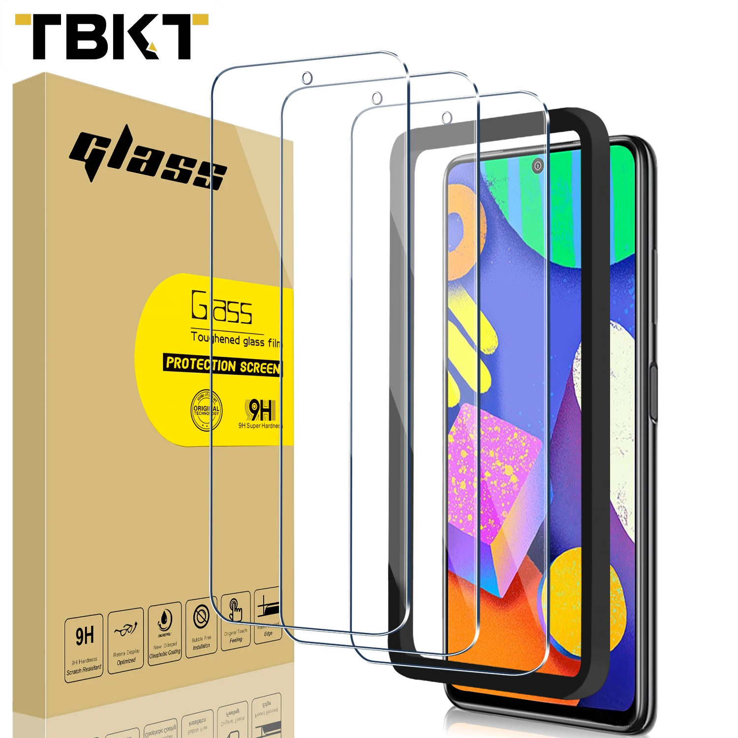 

3D Screen Protector 0.33 Tempered Glass 9H Screen Protection Glass Japan+AB Glue Material for samsung F62