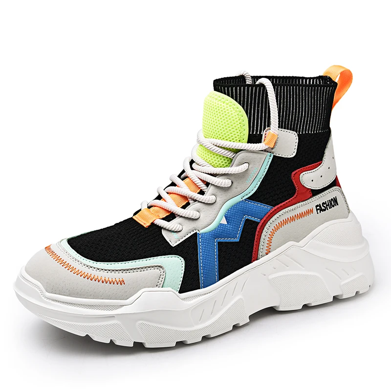 

New Arrive Personality Color Matching Fashion Youth Tennis Sneakers Shoes Men, Optional