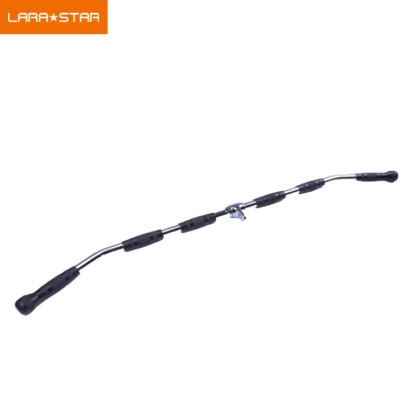 

Bicycle bar shape Lat pull down setup accessories cable attachment rubber coated curl squat lat pull down bar, Picture