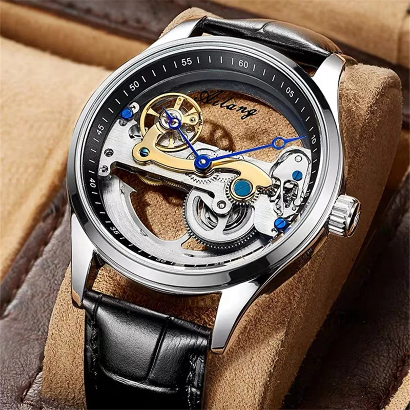 

See Through Mens Tourbillon Mechanical Watch Luxury Steampunk Watches Waterproof Mechanical Watch Mechanic