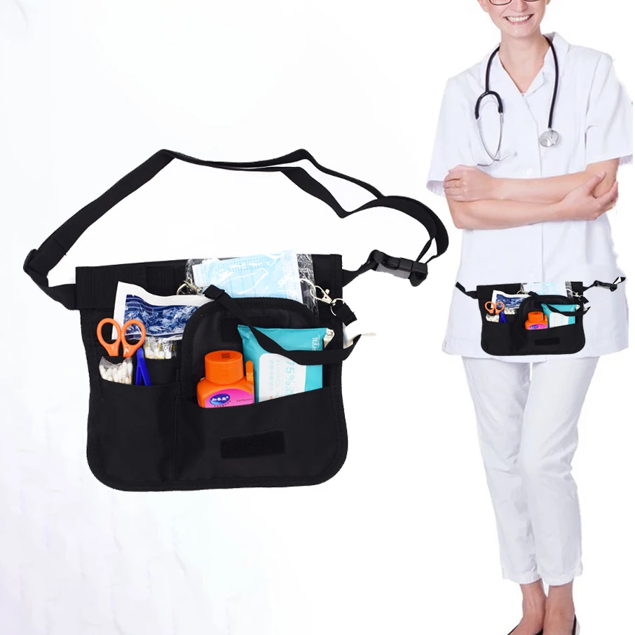 

Custom logo Oxford Belt Nursing Pouch Organizer Medical Utility Belt bag Fanny Pack for work Nurse Waist Bag