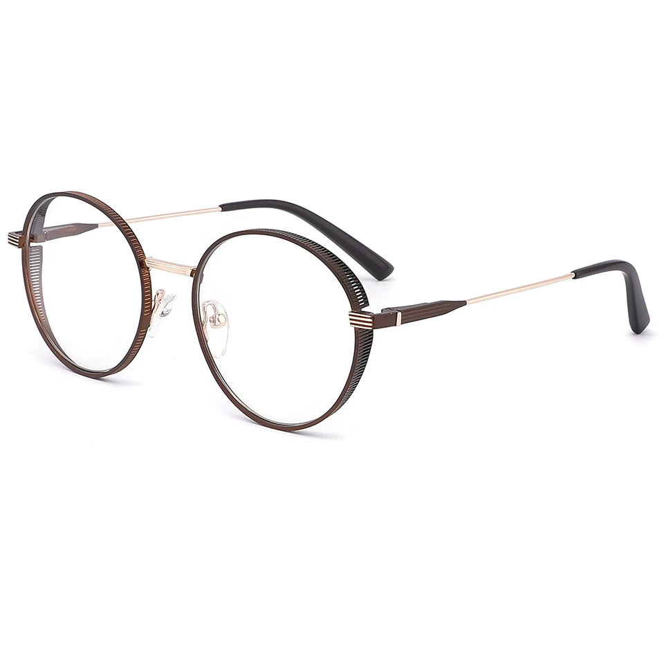

2021 Popular Round samll size men women retro Metal eyeglasses frame high end ready stock metal optical frame