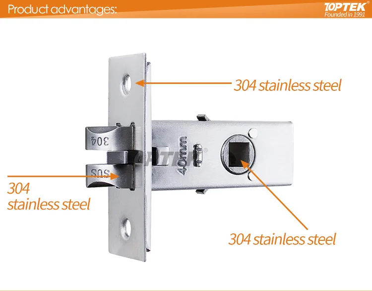 Sample Free Stainless Steel Latch Lock body Aluminum Door Lock Mortise Lock