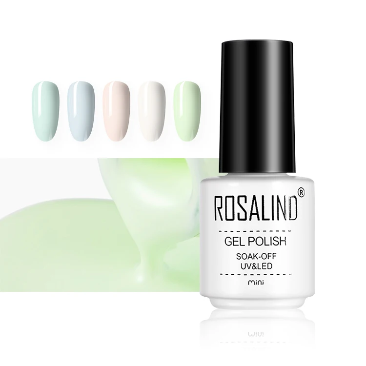 

Rosalind professional oem nail supplies wholesale 7ml uv/led pastel gel nail polish macaron color gel polish with private label, 10 colors