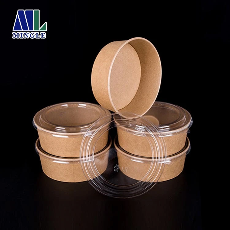 
Hot Product Commercial 500ml-1300ml Different Size Biodegradable Salad Bowl / Kraft Salad Bowl Container 