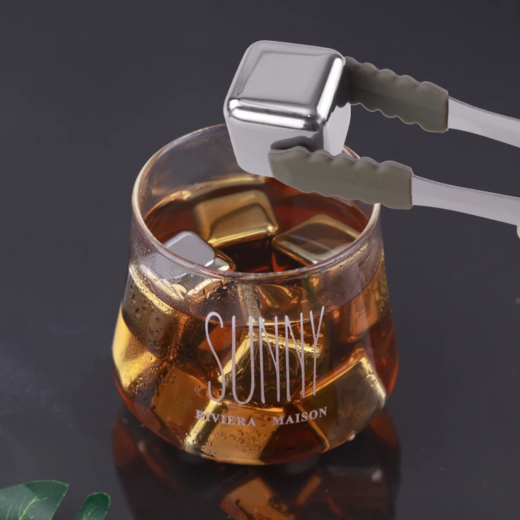 Whiskey Stones Cubes Stainless Steel Cheap Stone Reusable Rock Set Ice Cube