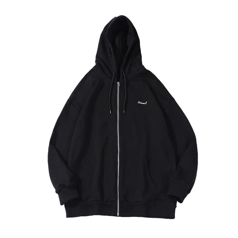 

Wholesale Hoodie Sweater men's casual embroidery cardigan jacket zip up hoodie men