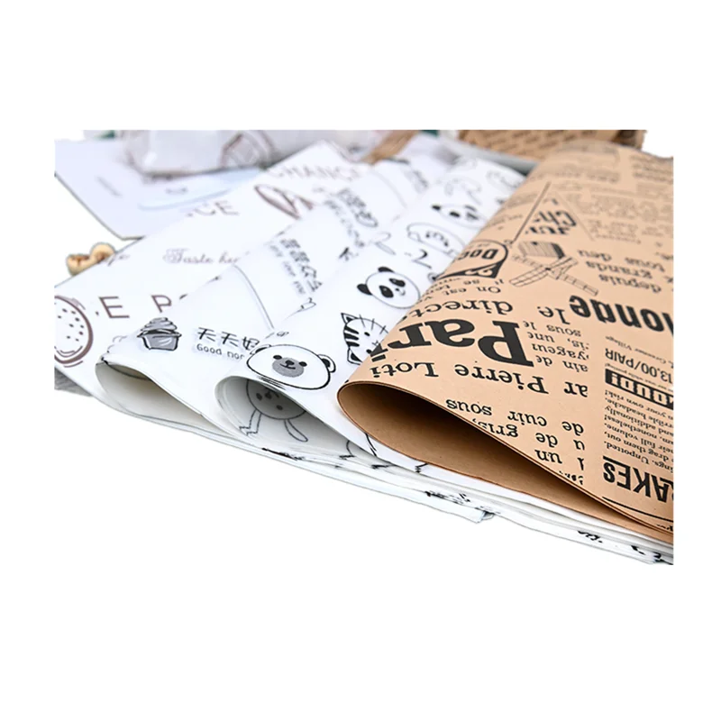 
Food paper greaseproof paper printing can be customized size 