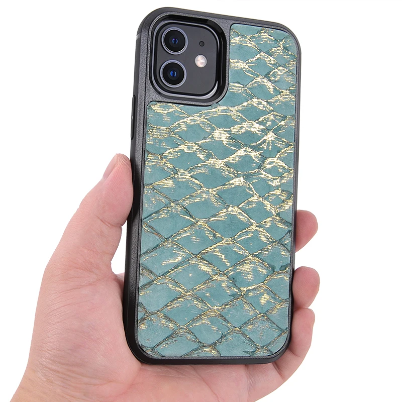 

Factory Custom made luxury Scale fish pattern case for iPhone 13 pro max