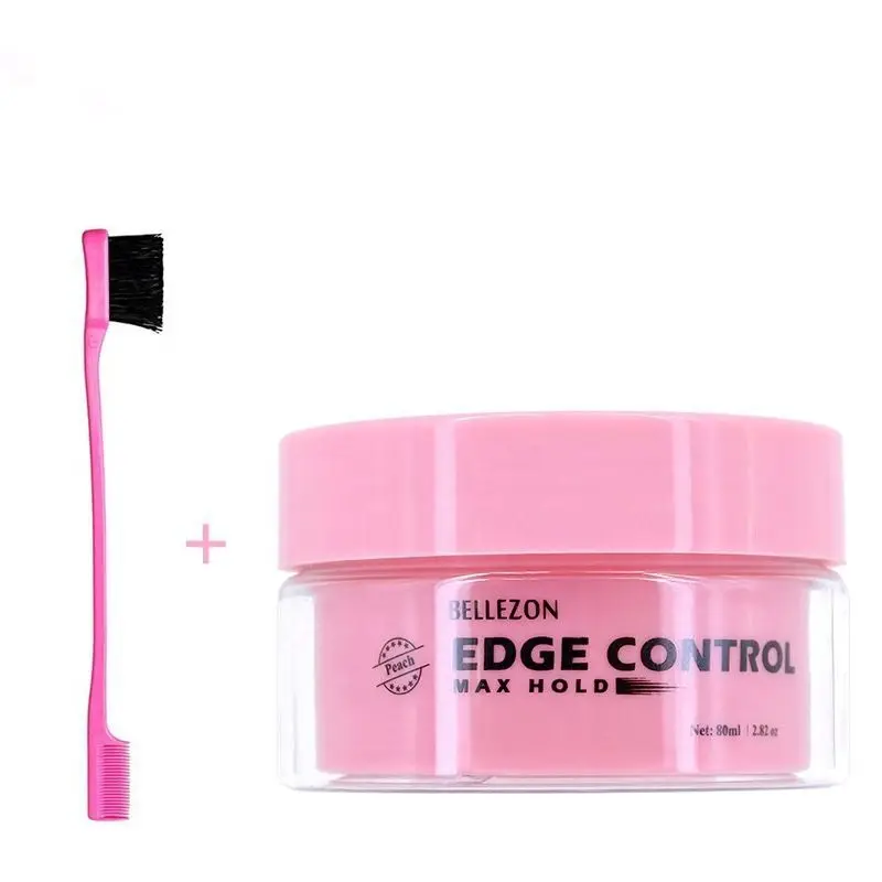 

Hot Sales Private Label Hair Styling Custom Edge Control With Brush Hair Wax Gel Hair Edge Control Tamer