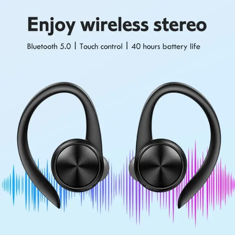 Wireless 5.0 Earphone LED Disp