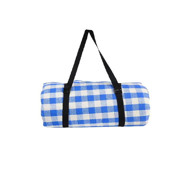 WOQI All-Season Portable Inflatable Waterproof Picnic Blanket  Sitting Pad Straw Universal All-Purpose Picnic Mat