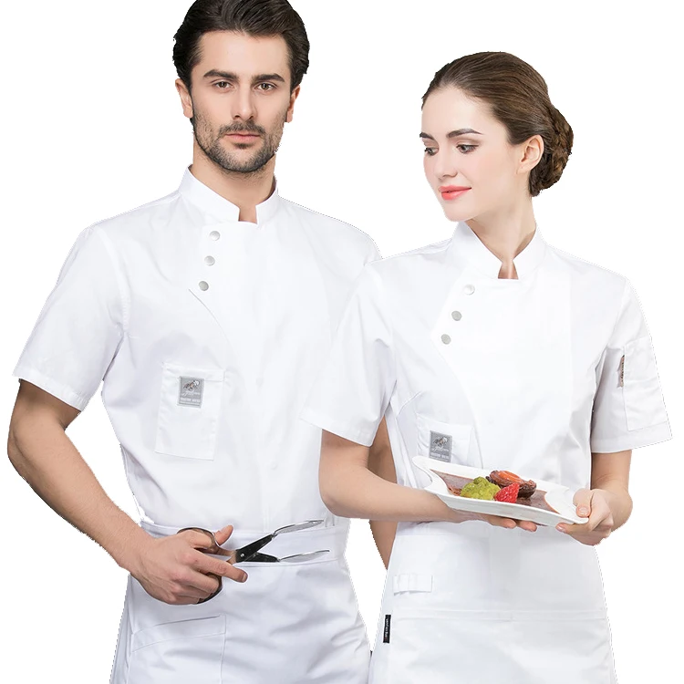

Wholesale Chef Clothes Unisex Restaurant Uniform Kitchen Waiter Waitress Cook Shirt Hotel Barber Dessert Cake Shop Work Overalls