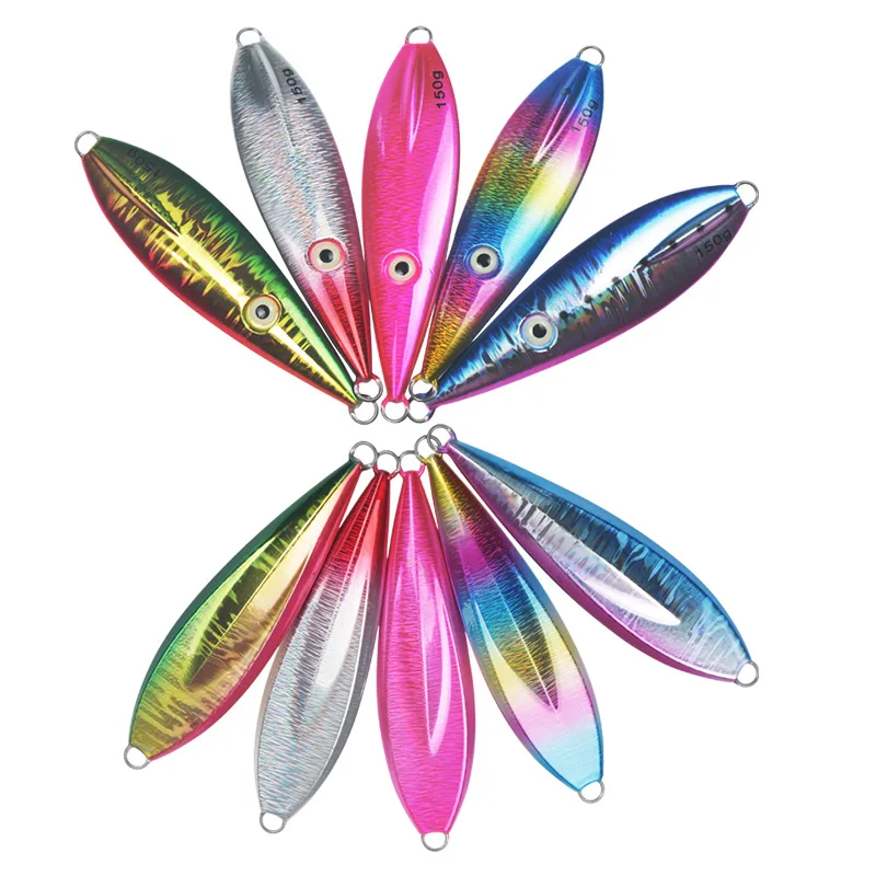 

Color slow sinking jigging lure 180g sea boating fishing baits metal jig, Various colors