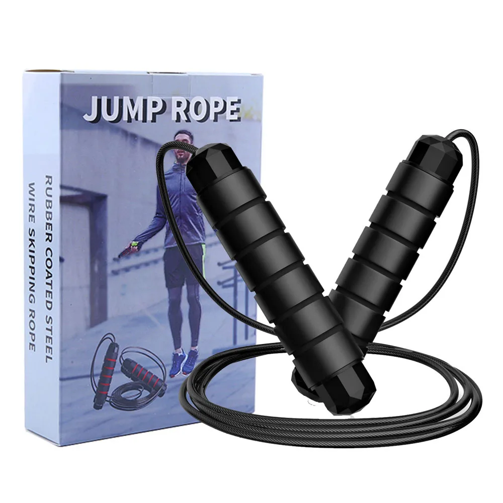 Wholesale High Quality Long Handle Adjustable Jump Rope Made of Steel Wire PVC Plastic