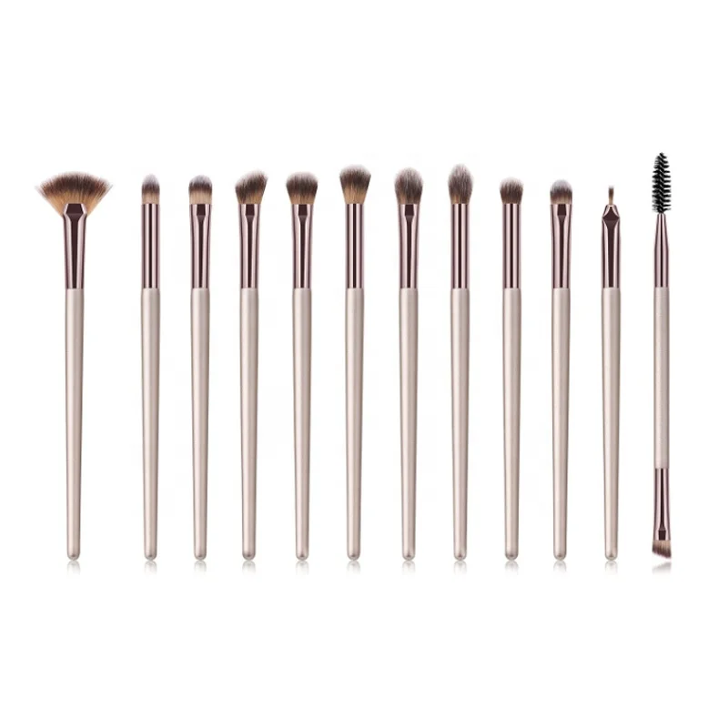 

12pcs Orange Gold Color Eye Makeup Brush Set Eyeshadow Eyelash Eyebrow Brush Cosmetic