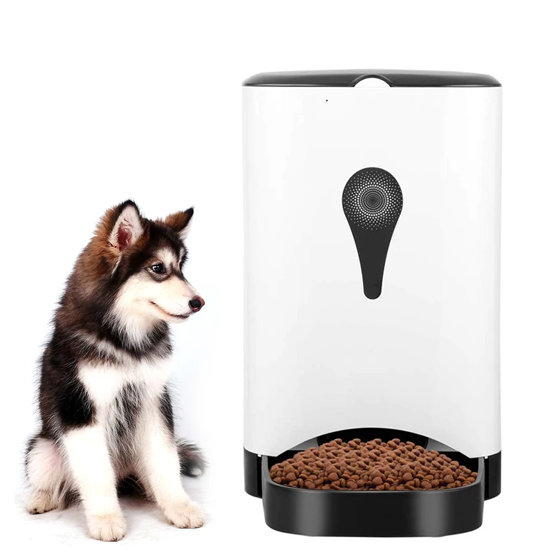 

New design Wifi Tuya Pet Feeder dispenser Smart Dog Feeder, White and black