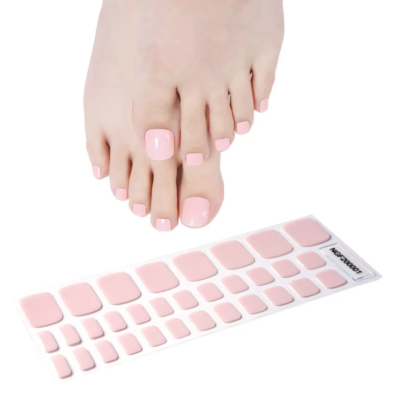 

UV Semi Custom Cured Gel Polish Foot Nail Wraps Decals Toe Nail Beauty Stickers