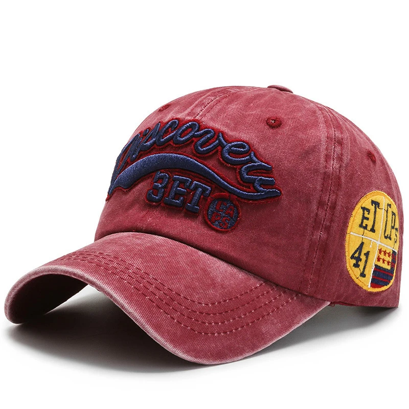 

YD158 Hot Sale Summer Cotton Outdoor Trucker Hat Distressed Beach Sun Baseball Cap Running Washed 3D Embroidery Sports Hats