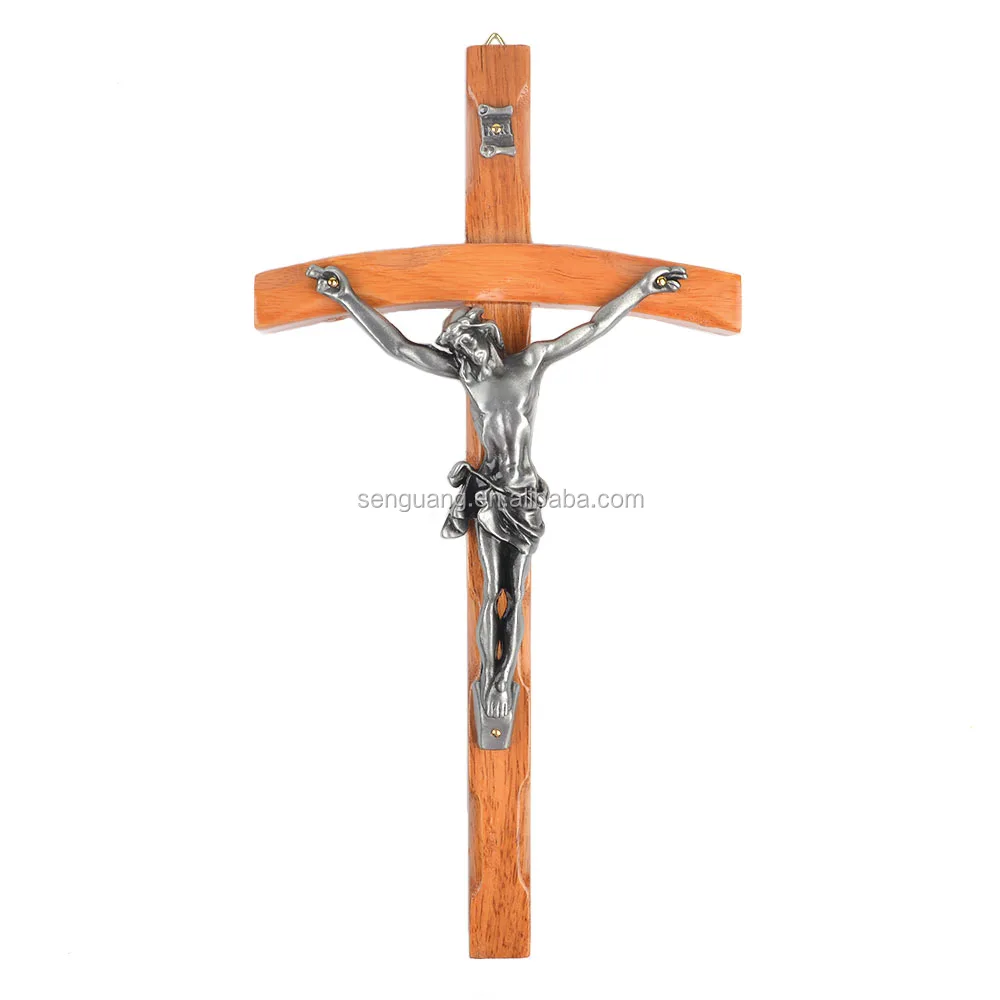 Jesus 300mm Wooden Crucifix Religious Gift Medium Size Catholic Church