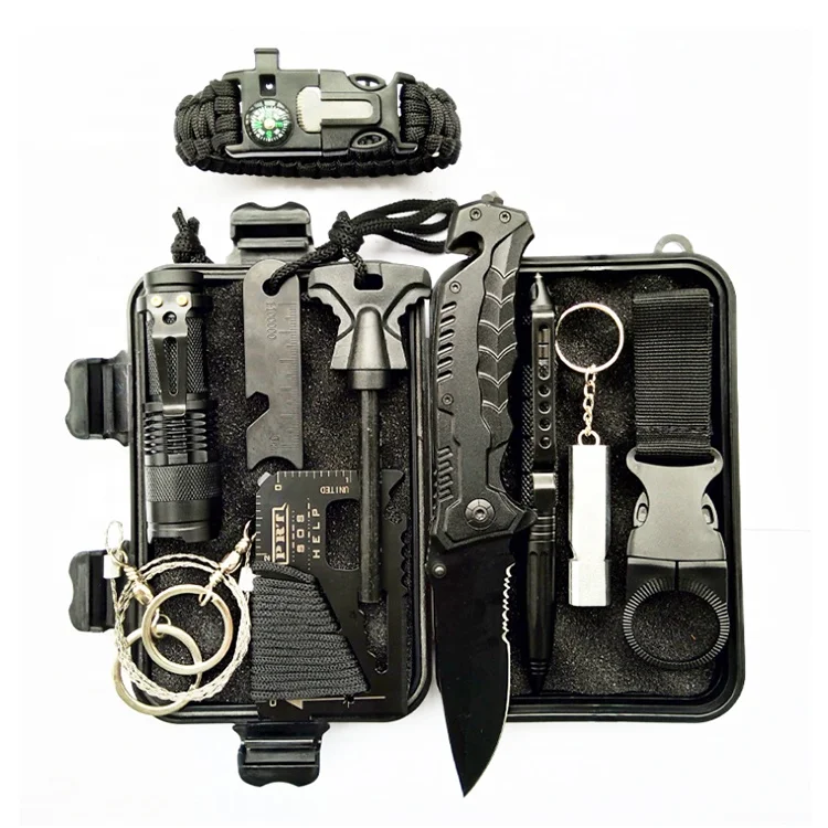 

Professional outdoor survival equipment kit Survival bag for outdoor camping Practical Survival Kit, Customized