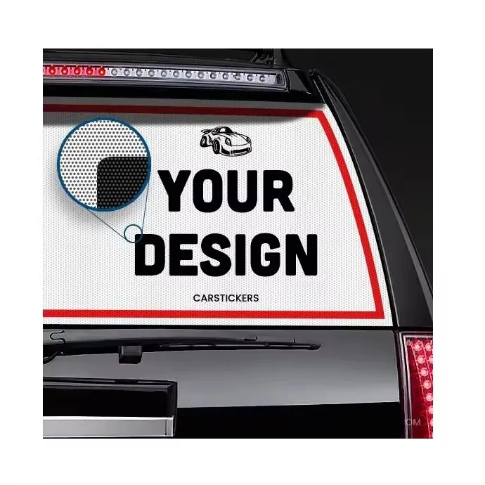 Mesh Sticker One Way Vision Printing Perforated Mesh Window Vinyl Decals