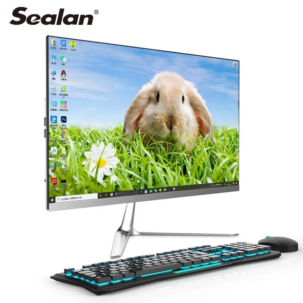 

Sealan 19" customized cpu core i3 i5 i7 4G 8G RAM 240G 480G SSD desktop laptop computer hardware software all-in-one pc