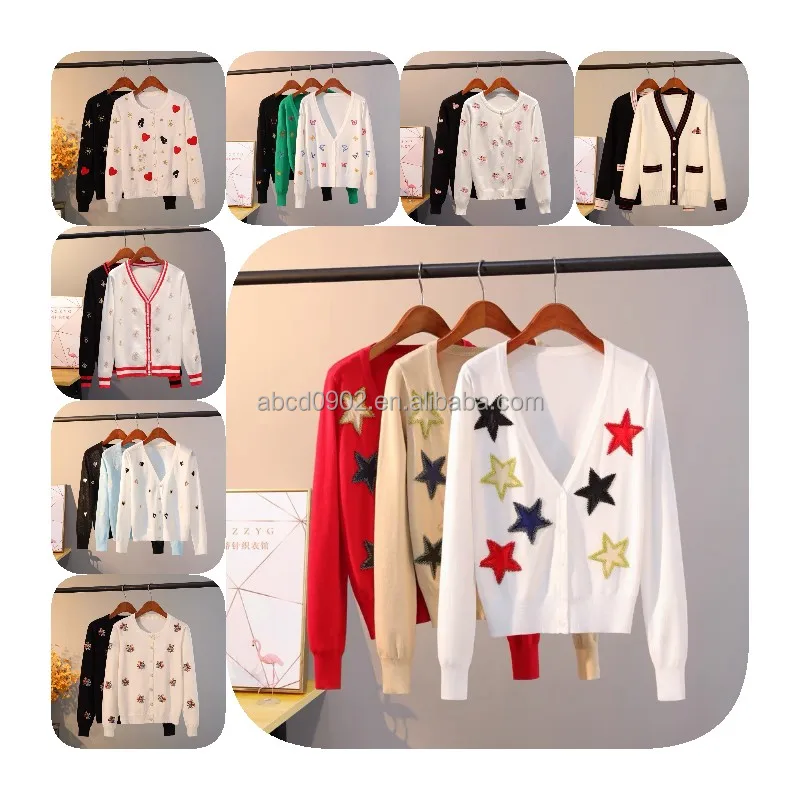 

Ladies Autumn Long Knitted Print Sweater Women Large Outwear Coats Oversized Sweater Cardigan, Customized color