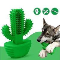 

Milk fragrance voice toy New dog toothbrush stick dog chew Rubber cactus dog toothbrush toy with little brush