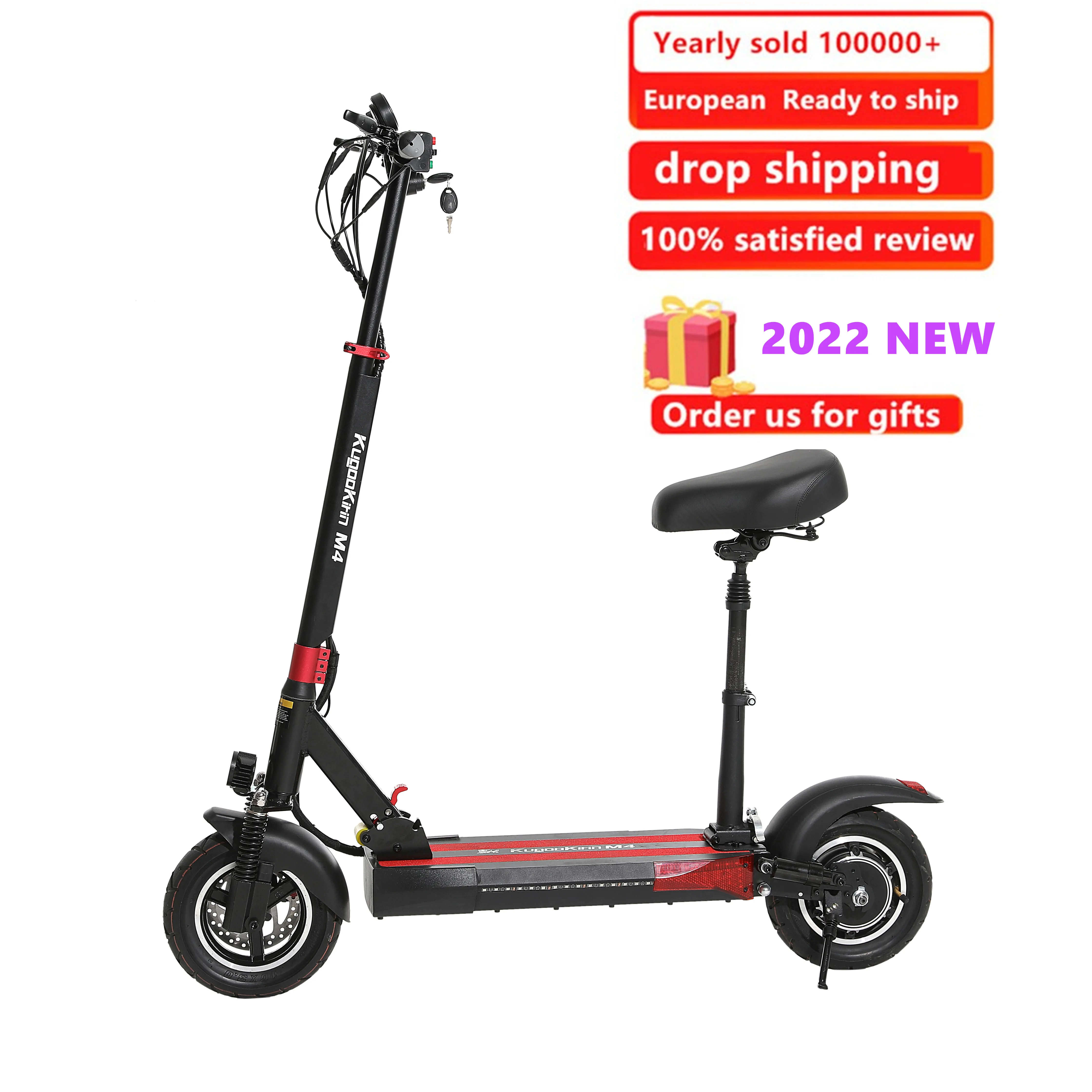 

Eu stock 2022 upgraded Kugoo KIRIN M4 with max load 150kg 10" Tires 500W Motor electric scooter