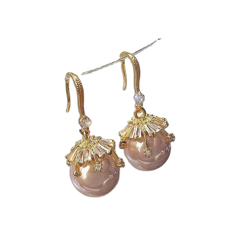 

Tixu south korean woman pearl earrings restore ancient ways tassel earrings wholesale, Gold color