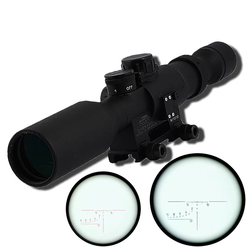 

Hunting Riflescope Sniper Tactical SVD 3-9X42 Hunting Optics Sight scope red dot light 11mm/20mm wave rail base riflescope, Black