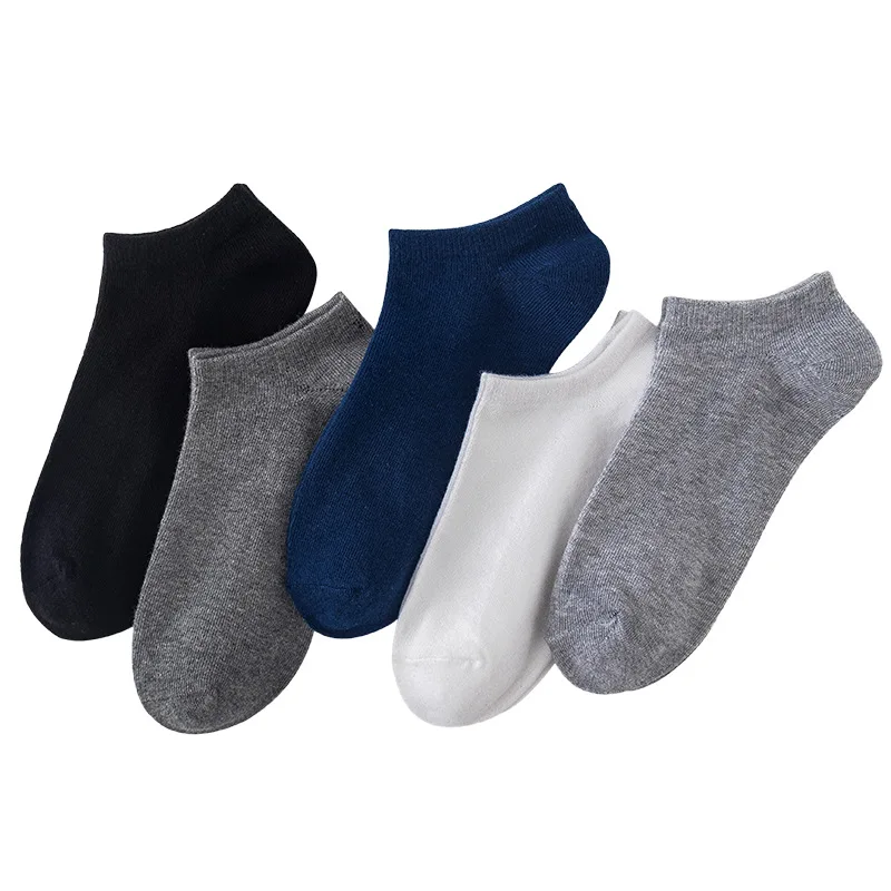 

Wholesale summer manufacturer men cotton yoga solid color athletic designer invisible anti slip sport slouch men's no show socks, 5 colors