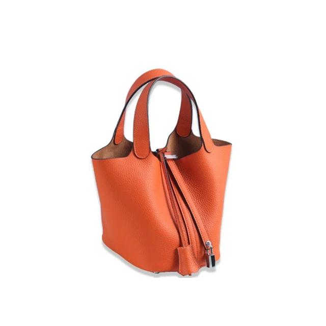 

Hot Sell Fashion Korean Shoulder Diagonal Cowhide Genuine Leather Small Bucket Crossbody Bag For Women