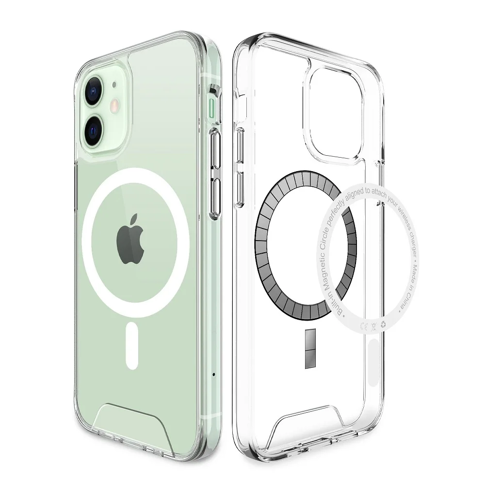 

Drop Shipping Space shell magnetic suction shell Soft TPU+hardened scratch-resistant PC Phone Case Wholesale for iPhone 12 Pro, Colors optional