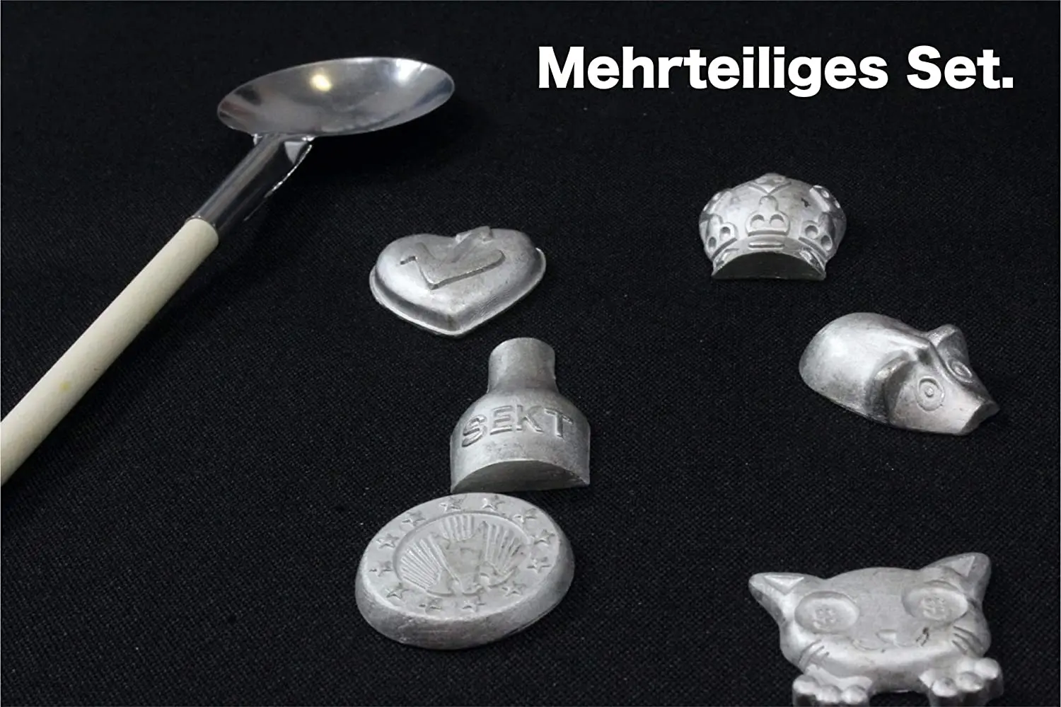 Zinngießen Set Silvester 2026 - 18 Stück Zinn Giessen Mit Löffeln