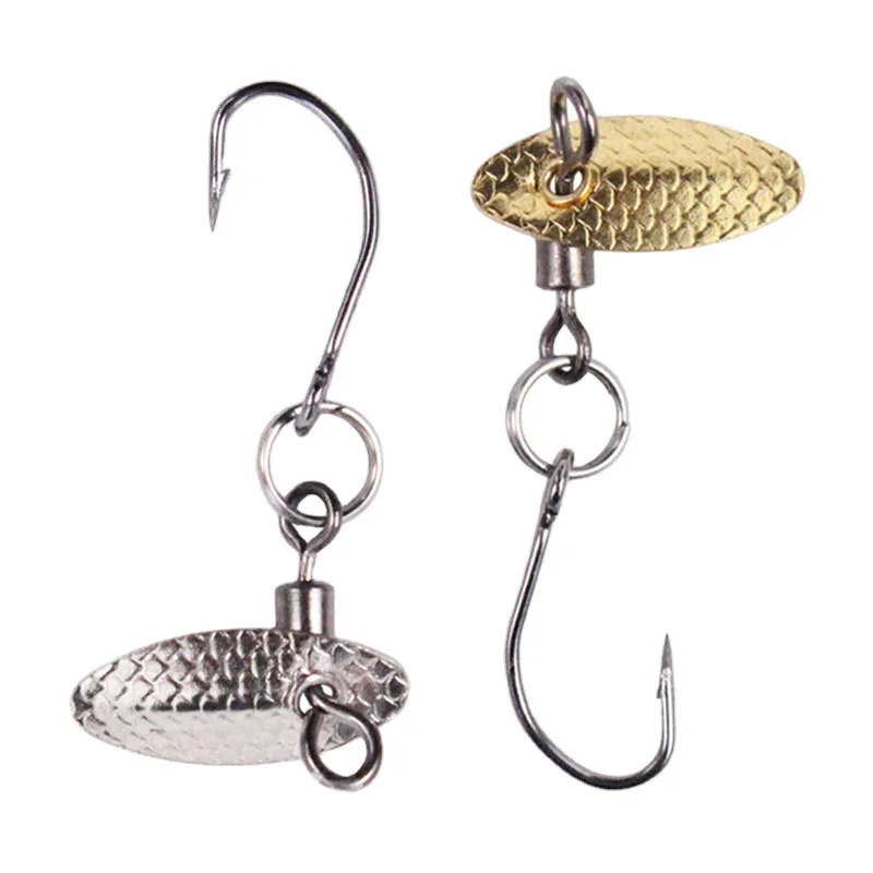 

Gorgons 0.4g small fishing rotary spoon lure with swivel