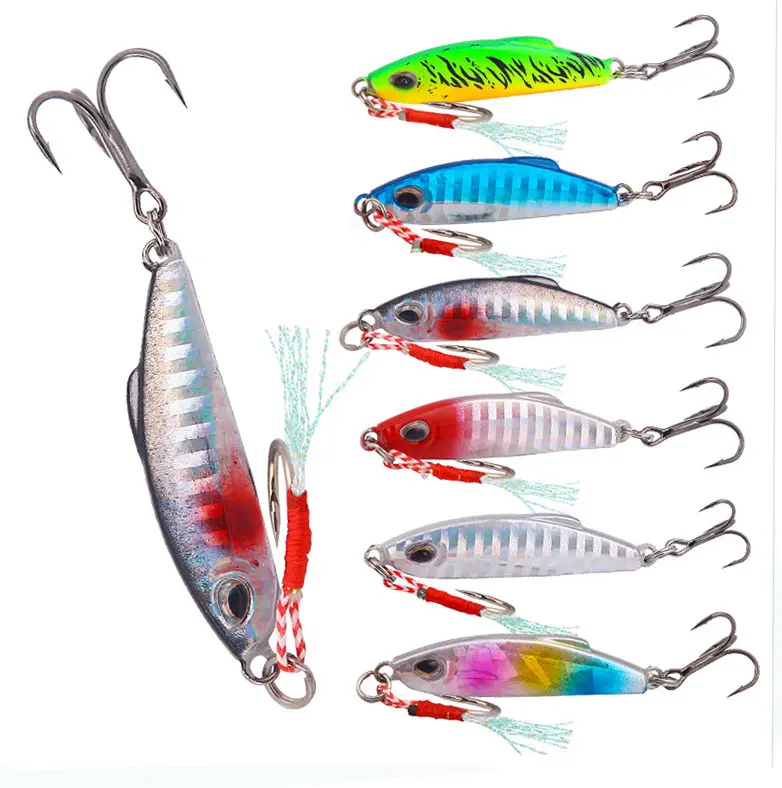 

Wholesale luminous 15g 30g jig lure for sea fishing, 6 colors