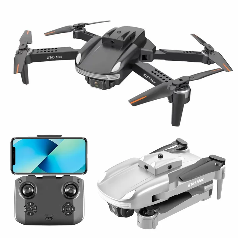 

2022 NEW K105 RC Drone with Obstacle Avoidance 4k WIFI Height Hold RC Mini Dron Fpv Dual Camera Follow Me Quadcopter Drones Toys