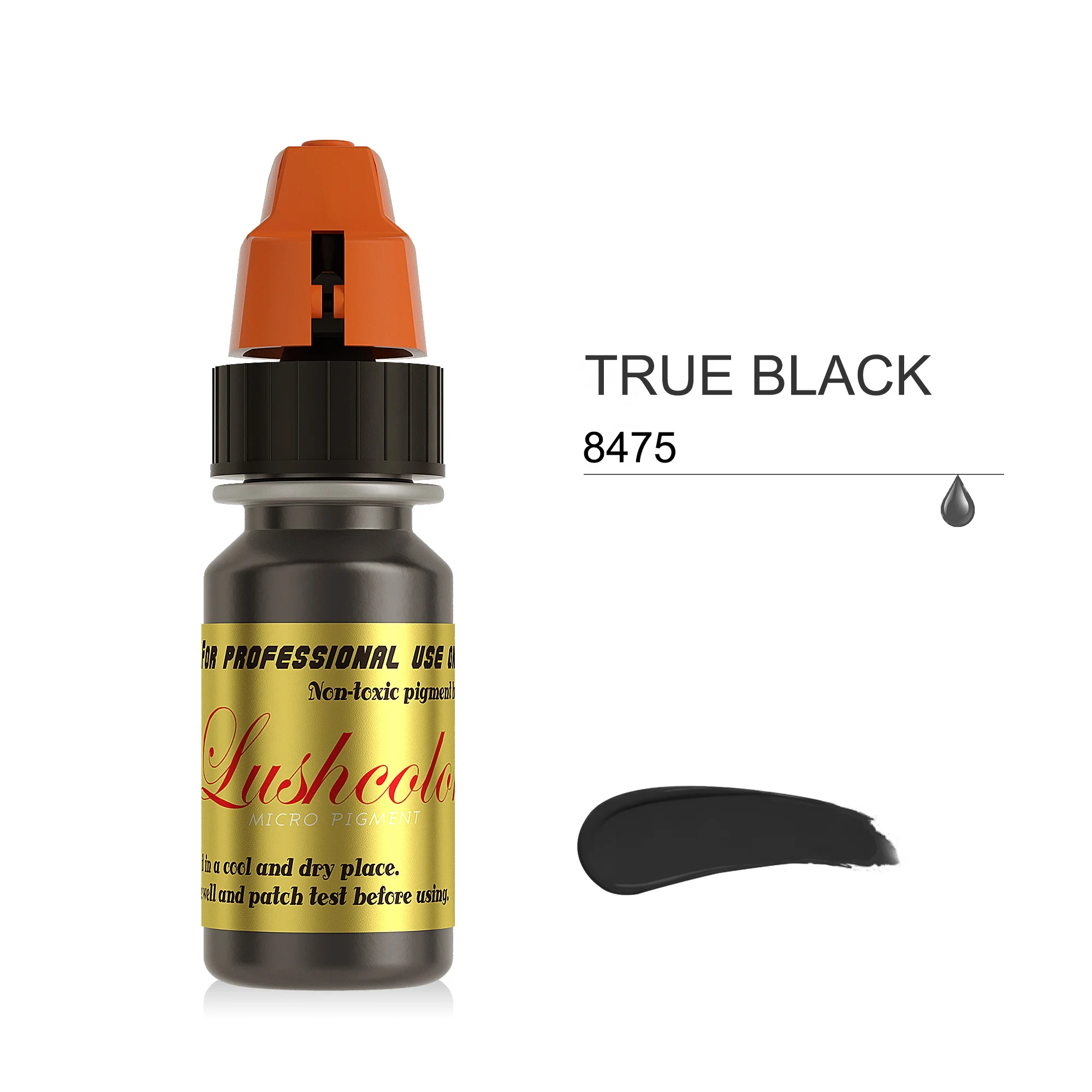 

OEM Available 8ml Lushcolor Micro Semi Pigments Tattoo Ink for Machine and Microblading CTPM001L 8475 True Black