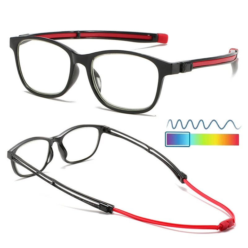 

2021 Fashion Magnetic Readers Magnet blue light blocking reading glasses with adjustable silicone arms blue locker