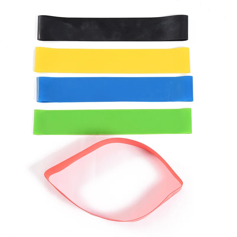 

wholesale custom private label latex yoga resistance tension bands exercise set resistance workout elastic band yoga, Black red yellow blue green