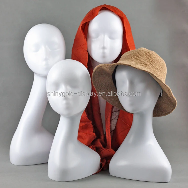 

Wholesale White Black Model Mannequin Female Cheap Plastic Hair Mannequin Head Stand for Wig Display