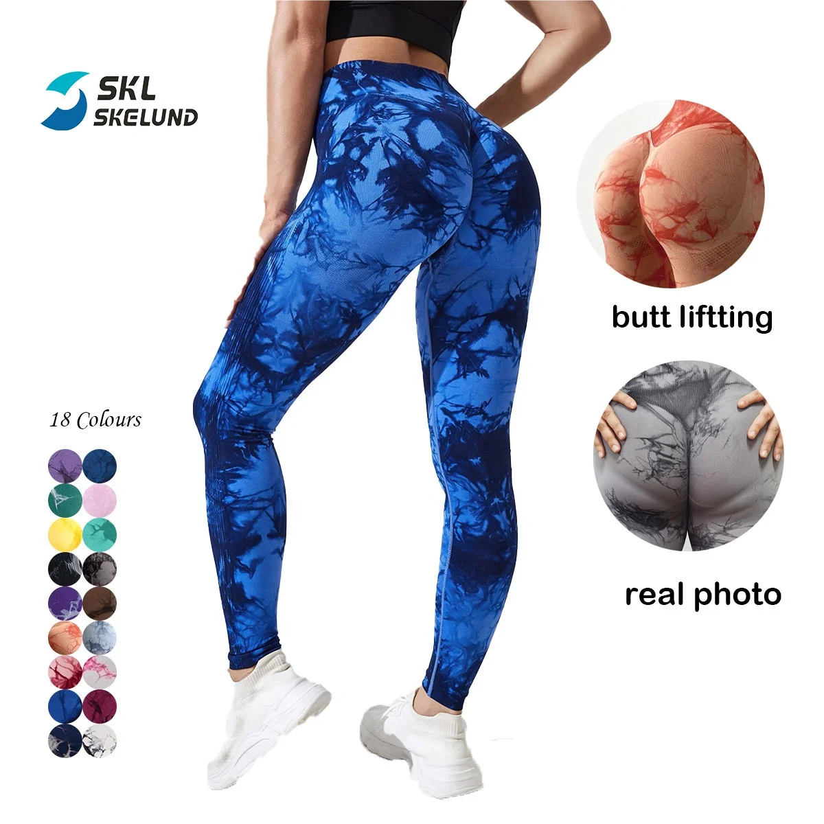 

Marble Soft Seamless Scrunch butt leggings Butt lifting Tie Dye Soft Workout Tights Scrunch Butt Yoga Pants Gym Leggings