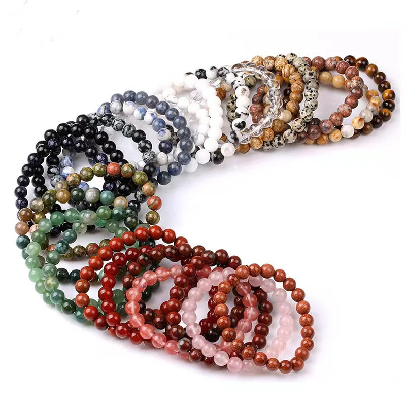 Crystal wholesale bulk natural stone beads fashion jewelry bracelet agate crystal fine fashion jewelry Bangles bracelets