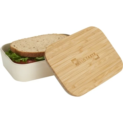 

A popular eco-friendly food storage preparation container with bamboo lid/wooden glass storage