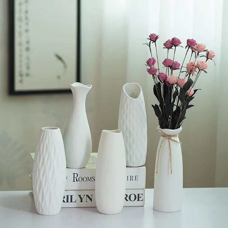 

White Ceramic Vase Modern Home Decoration Porcelain Vase Vase a Variety of Styles Can Choose